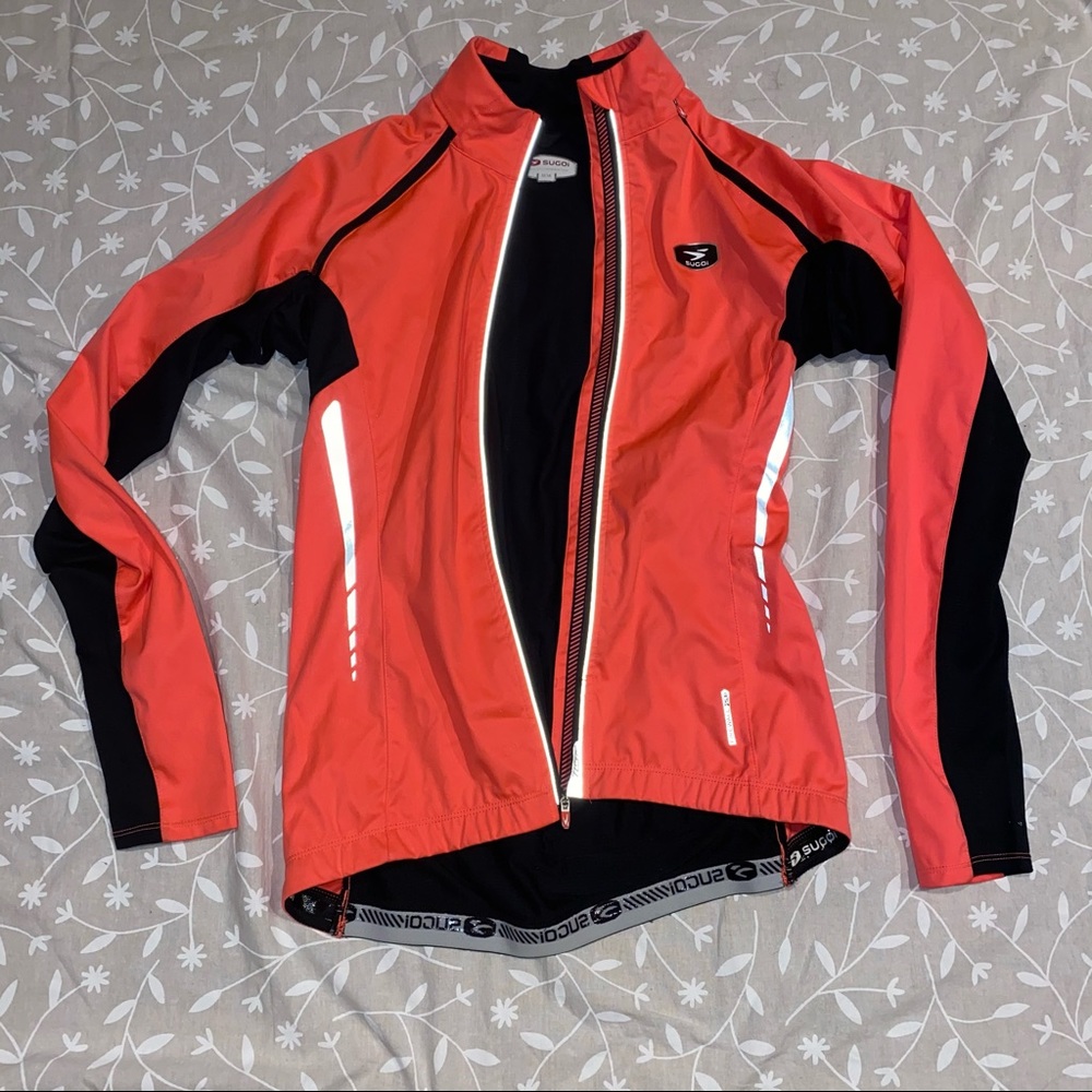 Sugoi Convertible Cycling Jacket, Medium, Salmon